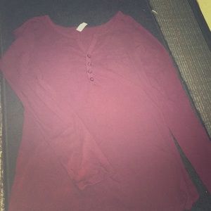 Long sleeve maroon colored